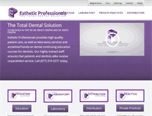 Tablet Screenshot of estheticprofessionals.com